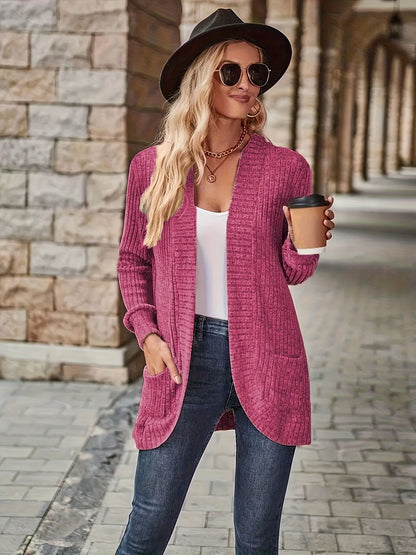 Women's Loose Casual Long Sleeve Blouse Solid Color Pocket Thread Splicing Relaxed Fit Top 10 Colors S-XXL Everyday Wear