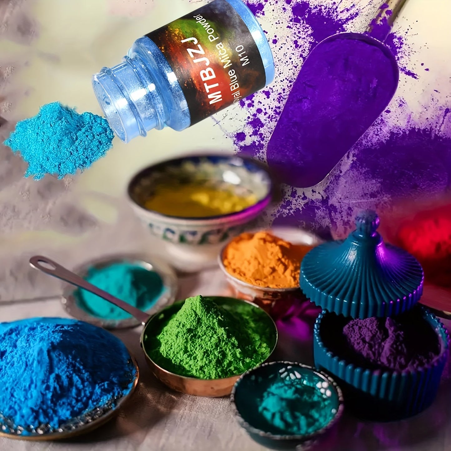 28-Color Resin Casting Powder Set – Fine Bubble-Free Pigment Powder for Resin Art, Jewelry Making, DIY Crafts & Beginners, Vibrant Mixed Colors – Qu Gofang