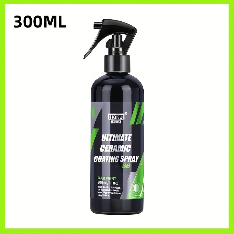 Ceramic Car Coating Spray – High-Gloss Paint Protection & Coating Renewal Agent, Fast-Acting Multi-Functional Ceramic Shield Spray for Car, Truck & SUV Paint, Glass & Trim