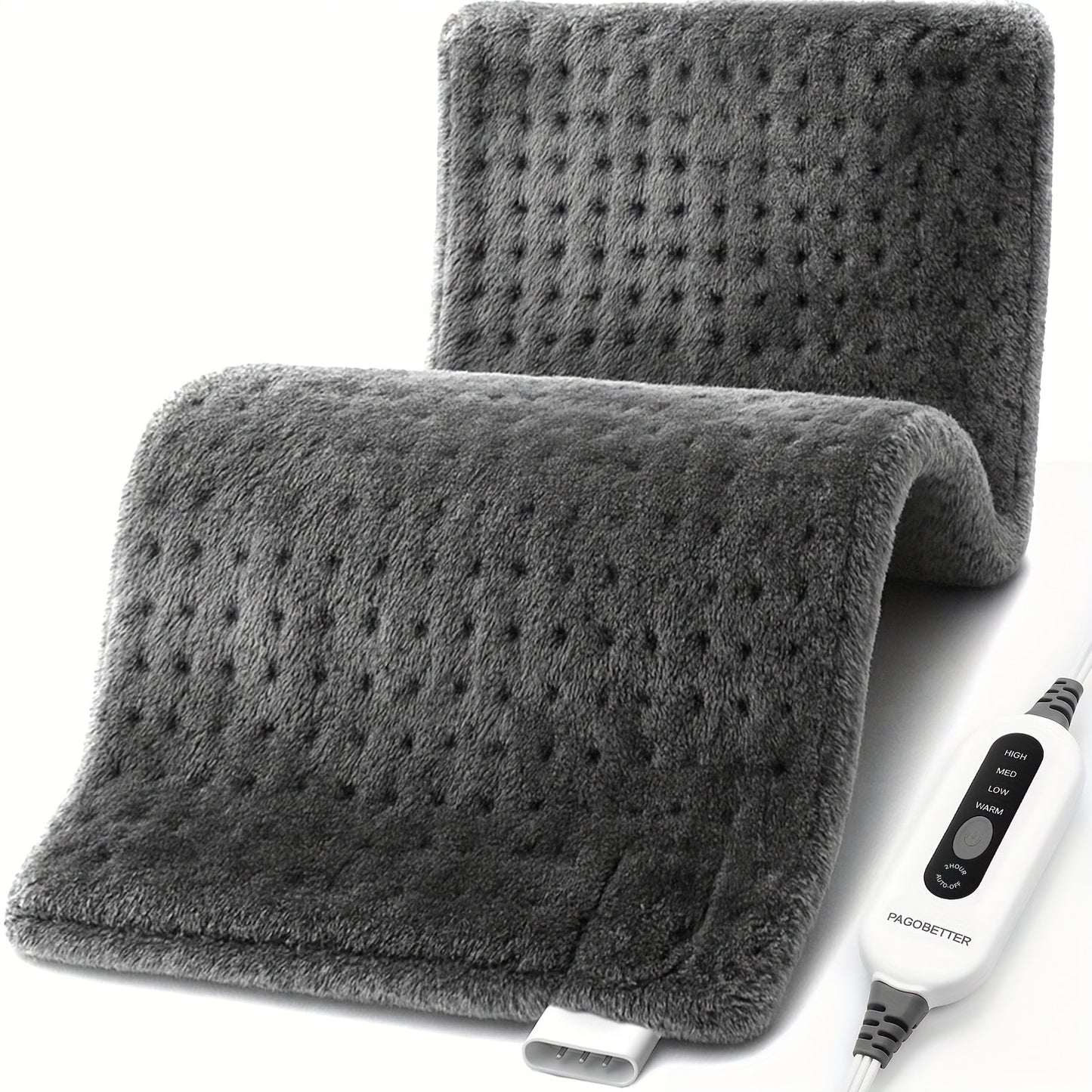 Heating Pad for Back Neck Shoulders & Cramps – Ultra Soft Flannel with 6 Heat Settings, Dry & Moist Heat, Auto Shut-Off, Machine Washable, 3 Sizes (12x15 / 12x24 / 17x33 in), Perfect Gift for Mom