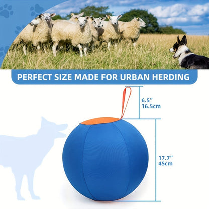 Large Inflatable Dog Ball Toy – Interactive Herding Training Ball for Dogs, Anti-Boredom Exercise Toy for Bulldogs, Golden Retrievers & Australian Shepherds, No Battery Required