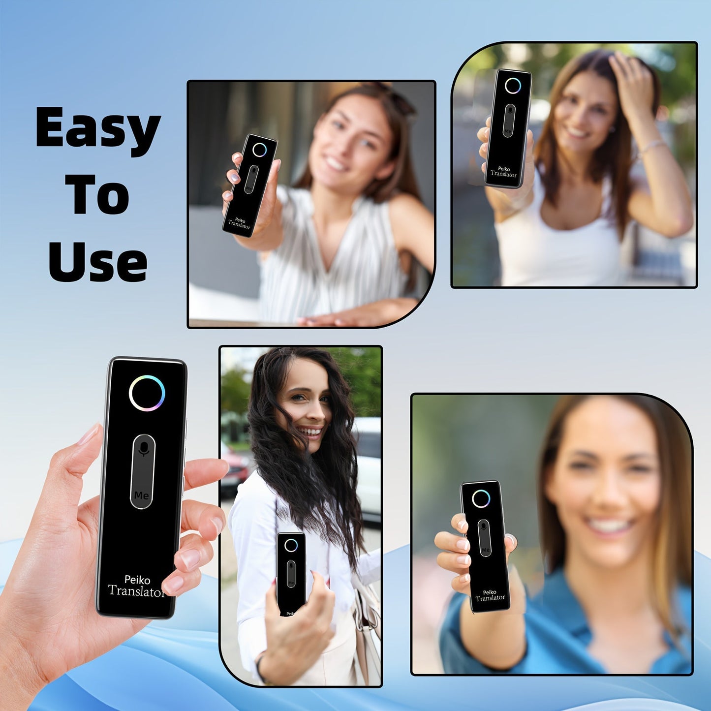 Portable Language Translator Device – Two-Way Instant Voice Translation, 136 Languages, WiFi & Offline Support, High Accuracy AI Translator for Travel, Business, Learning & International Communication
