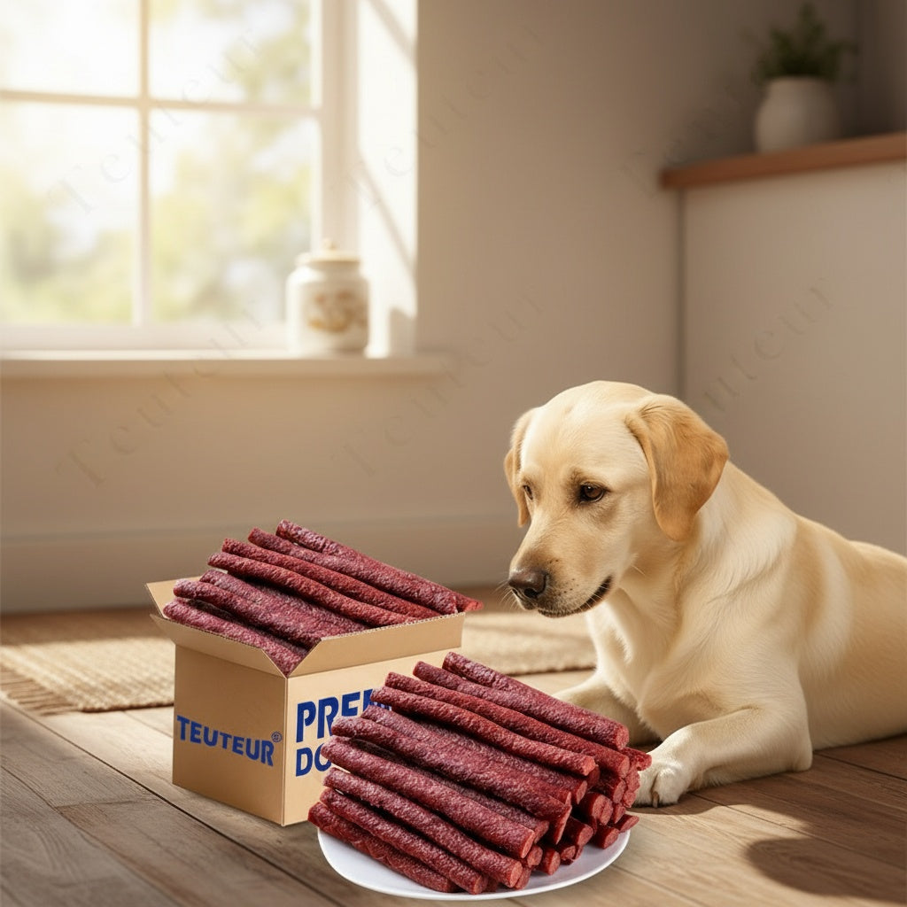 Premium Natural Beef Sticks Dog Treats – High Protein Grain-Free Beef Jerky & Molar Chews for Puppies, Adult Small Medium Large Dogs, Long-Lasting Training Rewards for All Breeds