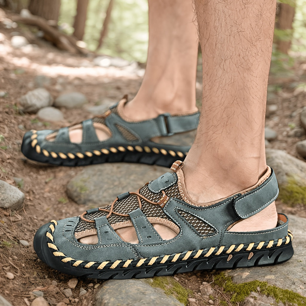 Men's Closed Toe Water Sandals - Non-Slip Quick-Drying Sports Sandals for Beach, Walking and Outdoor Activities, Breathable Soft Sole, Available in 4 Colors, Sizes US 5 to 12.5