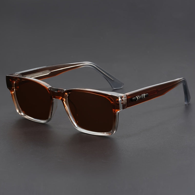 Chic Square Fashion Glasses with Black Frame & Leopard Print Accents, Durable TR90 Japanese-Inspired Thick Frame Eyewear, Versatile Everyday Style Accessory