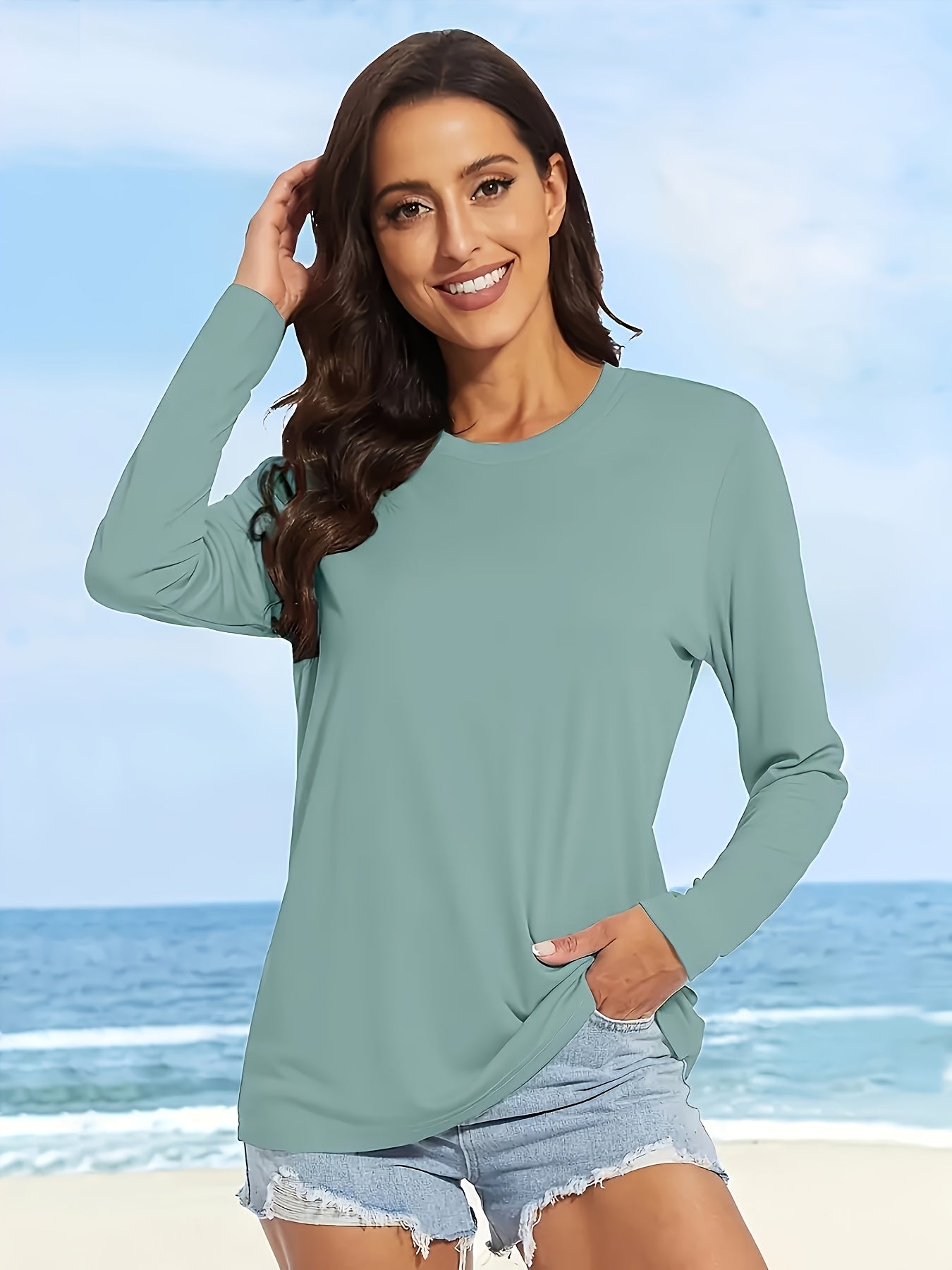 Women's Long Sleeve Workout Tops 5 Pack Breathable Moisture-Wicking Athletic Running Gym Fitness Shirts Activewear S-XXL Mix Colors