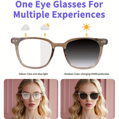 Photochromic Smart Glasses with Bluetooth Audio – Auto Color Changing Lenses, Anti Blue Light, Wireless Music & Calls, Sports Driving Unisex Eyewear, Great Holiday Gift