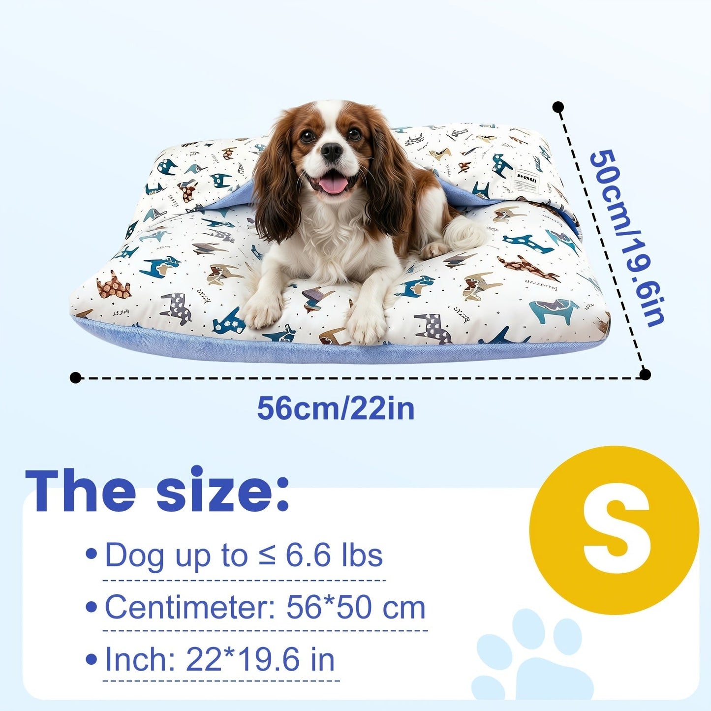Washable Dog Bed Mat – Breathable Summer Pet Mattress with Removable Cover & Non-Slip Bottom, Cute Animal Patterns, All-Season Crate Pad for Small Medium Large Dogs & Indoor Cats