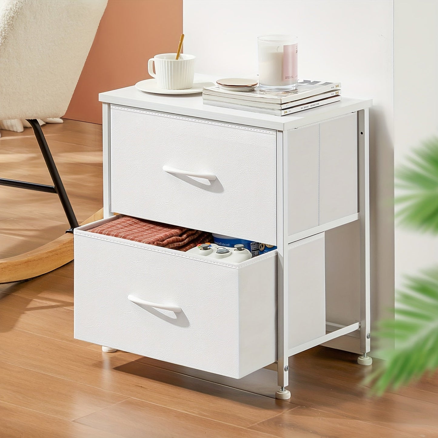 Drawer Cabinet with Metal Frame & Hardwood Top – Home Office Storage Organizer, 2 to 10 Drawers, Assembly Required – White, Grey, Black, Rustic Brown – Bedroom, Living Room & Office Filing Cabinet