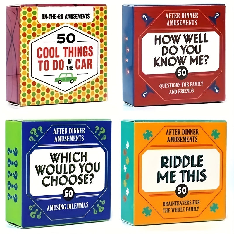 After Dinner Amusements How Well Do You Know Me 50-Question Conversation Starter Card Game for Family and Friends Portable Game Night Camping Holiday Gift