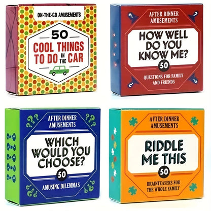 After Dinner Amusements How Well Do You Know Me 50-Question Conversation Starter Card Game for Family and Friends Portable Game Night Camping Holiday Gift