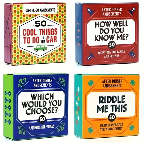 After Dinner Amusements How Well Do You Know Me 50-Question Conversation Starter Card Game for Family and Friends Portable Game Night Camping Holiday Gift