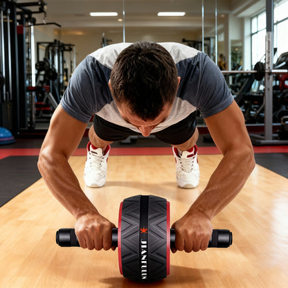 Ab Wheel Roller with Knee Pads – Core Strength Training, Balance & Ab Workout Crunch Machine for Home Gym, Muscle Toning for Arms & Abs, Stainless Steel & PP Options, Great Fitness Gift