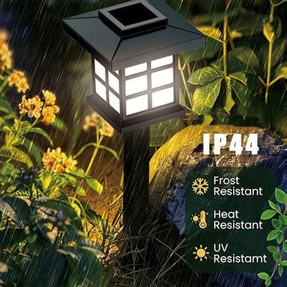 Solar Outdoor Garden Lights 6/12/24 Pack IP44 Waterproof | Warm White Colorful LED Landscape Pathway Lights for Yard Courtyard Patio Holiday Decoration – Auto On/Off