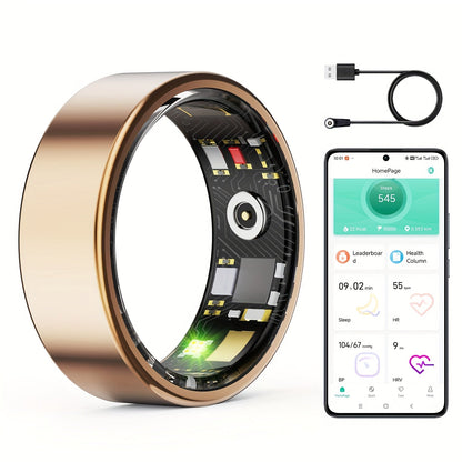 Smart Ring for Women & Men – IP68 Waterproof Fitness Tracker with Sleep Tracking, Step Counter, Exercise Monitoring & Camera Control, Lightweight Health Ring Compatible with iPhone & Android