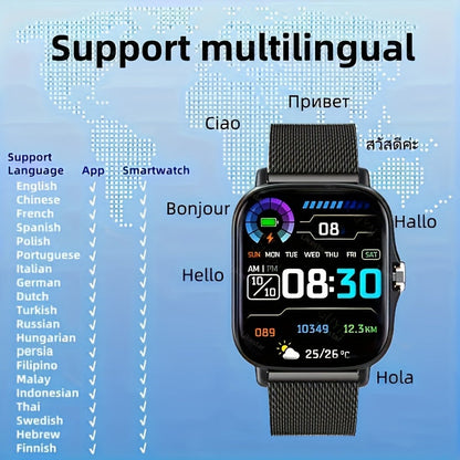Smart Watch 1.83" Bluetooth Calling & Message Fitness Tracker – Multi-Sport Modes, Music Playback, Remote Camera, GPS Positioning, Compatible with Android & iPhone, Perfect Gift for Men & Women