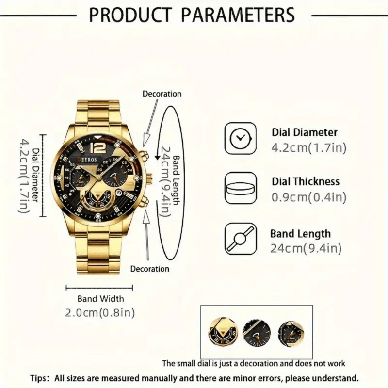 Men's Quartz Watch Set 10 Pcs – Analog Alloy Case, Faux Leather Strap, Date Display, Multiple Styles – Casual Wrist Watches for Men, Perfect Gift Set