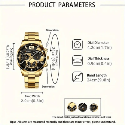 Men's Quartz Watch Set 10 Pcs – Analog Alloy Case, Faux Leather Strap, Date Display, Multiple Styles – Casual Wrist Watches for Men, Perfect Gift Set