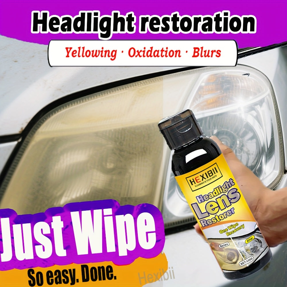 Car Headlight Restoration Fluid 100ml – Crystal Plating Coating Agent for Oxidation, Yellowing, Scratches & Blurring – Headlight Refurbishment & Enhancement Solution – Velora