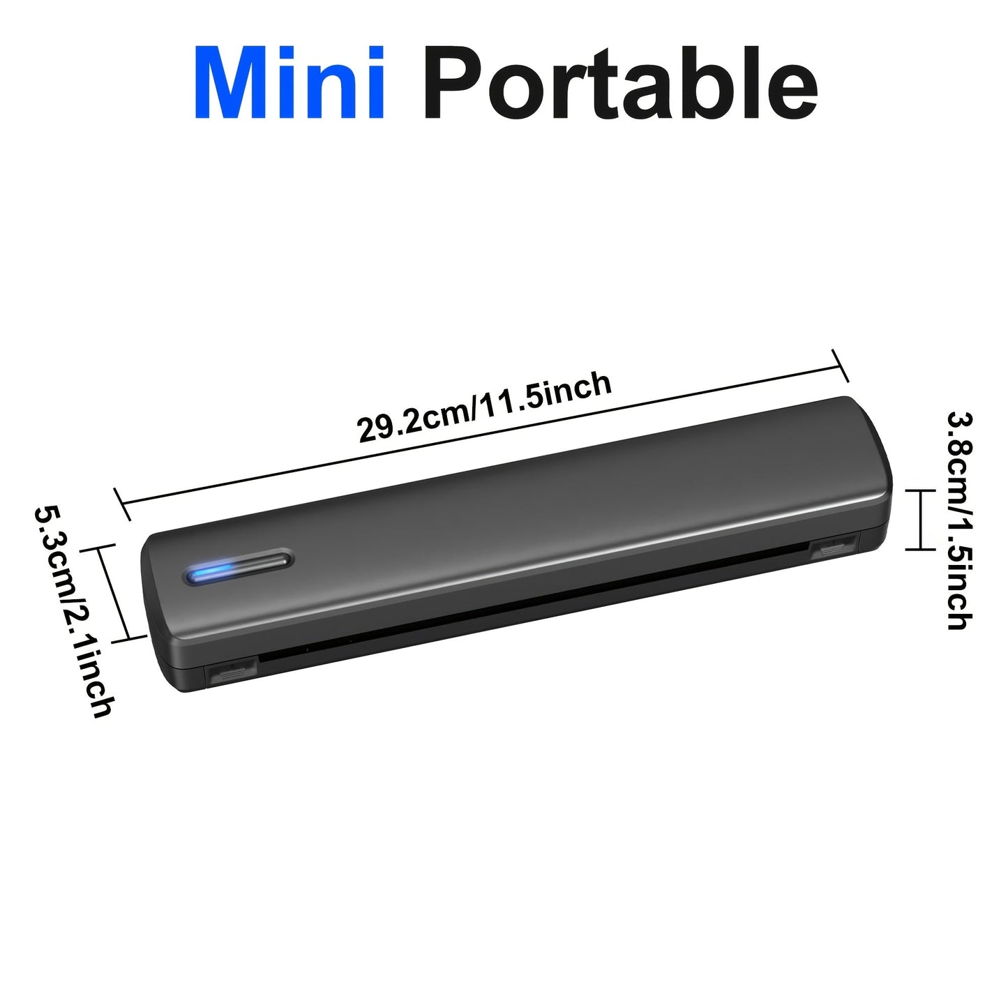 Portable Inkless Thermal Printer Wireless – D810B A4 & US Letter 8.5x11 Mobile Printer, 200 Sheets Per Charge, Compatible with iPhone Android & Laptop, for Home Office School Travel, Includes 20 Sheets