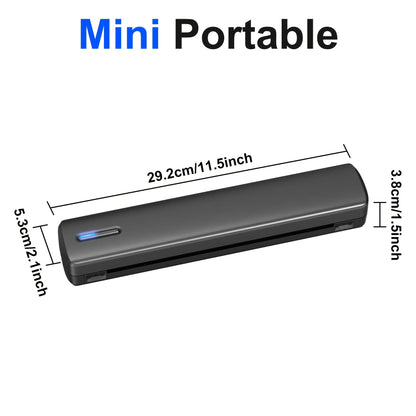 Portable Inkless Thermal Printer Wireless – D810B A4 & US Letter 8.5x11 Mobile Printer, 200 Sheets Per Charge, Compatible with iPhone Android & Laptop, for Home Office School Travel, Includes 20 Sheets