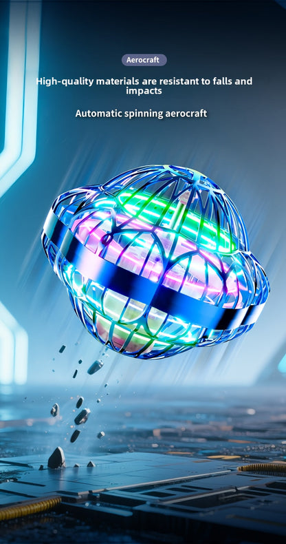 Smart Sensor UFO Hovering Flying Ball Toy Hexagonal Spinning Saucer Drone Autonomous Flight Hand Controlled Indoor Flying Robot Kids Adults Birthday Christmas Gift Blue Purple Red