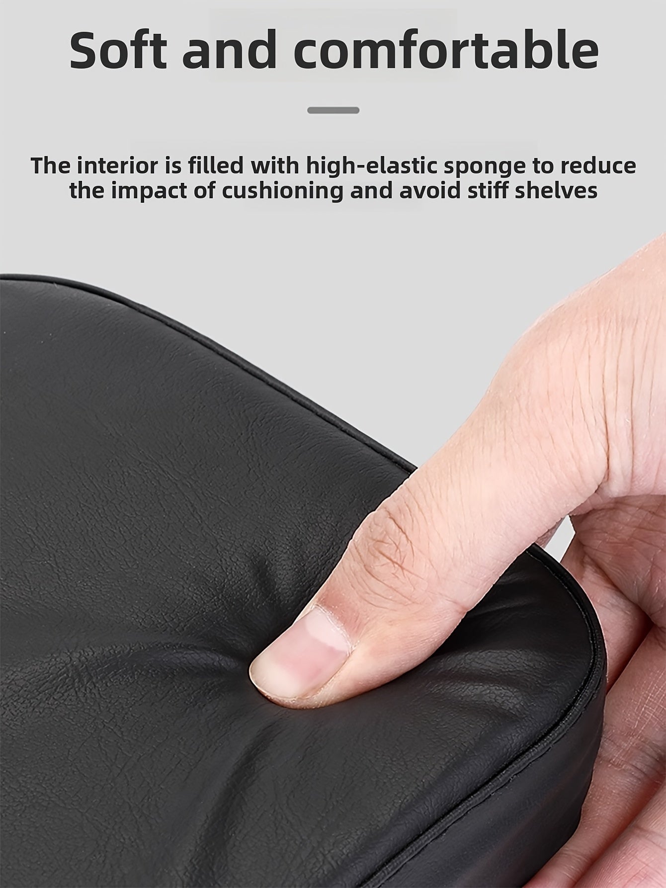 Bike Seat Cushion Cover – Comfortable PU Leather Bicycle Seat Pad with Durable Stitched Edges, Easy Install, Fits Most Bikes, Enhanced Riding Experience for Men & Women