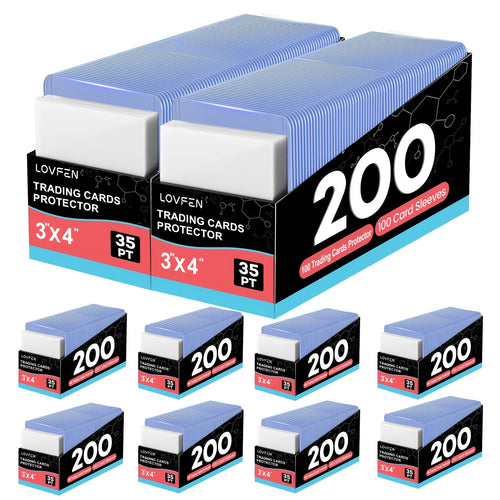 3x4 Top Load Card Holders & Sleeves for Baseball & Trading Cards – Hard Plastic Regular Top Loaders, 100 to 2000 Count Sets for Sports Football Pokemon Cards, Card Collector Supplies