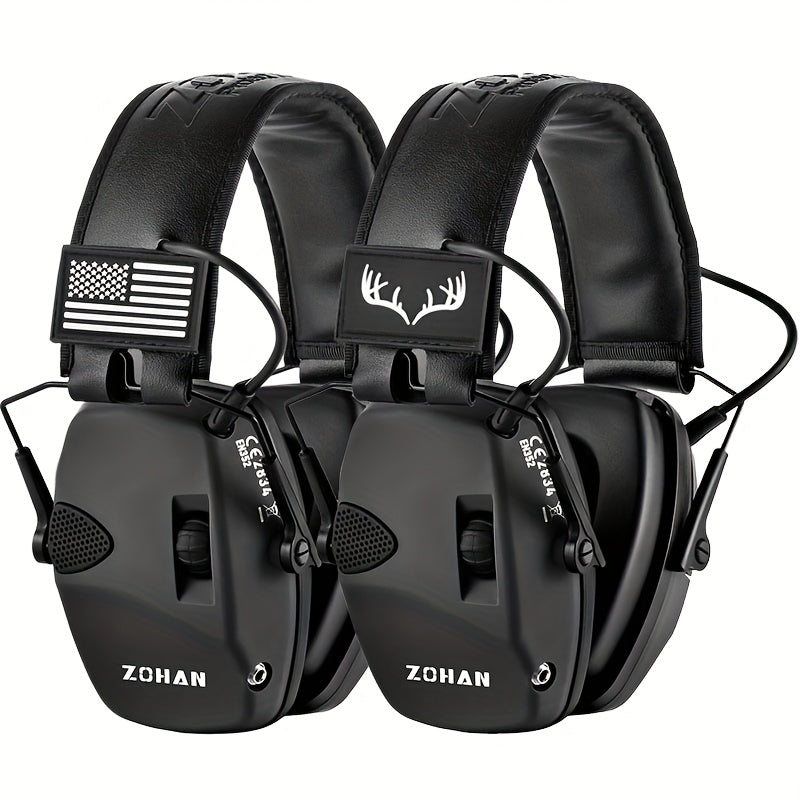 Electronic Shooting Ear Protection Earmuffs NRR 23dB – Noise Cancelling Hearing Protection with Sound Amplification, Adjustable Headband, ANSI Certified for Shooting, Hunting, Mowing & Industrial Use