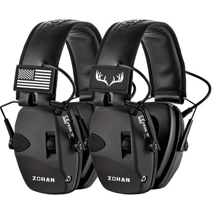 Electronic Shooting Ear Protection Earmuffs NRR 23dB – Noise Cancelling Hearing Protection with Sound Amplification, Adjustable Headband, ANSI Certified for Shooting, Hunting, Mowing & Industrial Use