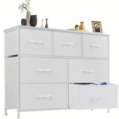 Drawer Cabinet with Metal Frame & Hardwood Top – Home Office Storage Organizer, 2 to 10 Drawers, Assembly Required – White, Grey, Black, Rustic Brown – Bedroom, Living Room & Office Filing Cabinet