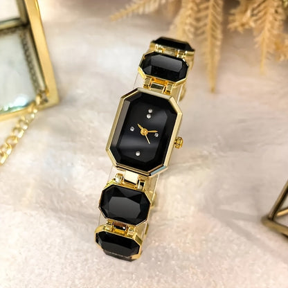 5pc Women's Bohemian Jewelry Set with Square Quartz Watch – Earrings, Ring, Necklace & Bracelet Included, Elegant Boho Accessories for Daily Wear & Parties, 3 Colors