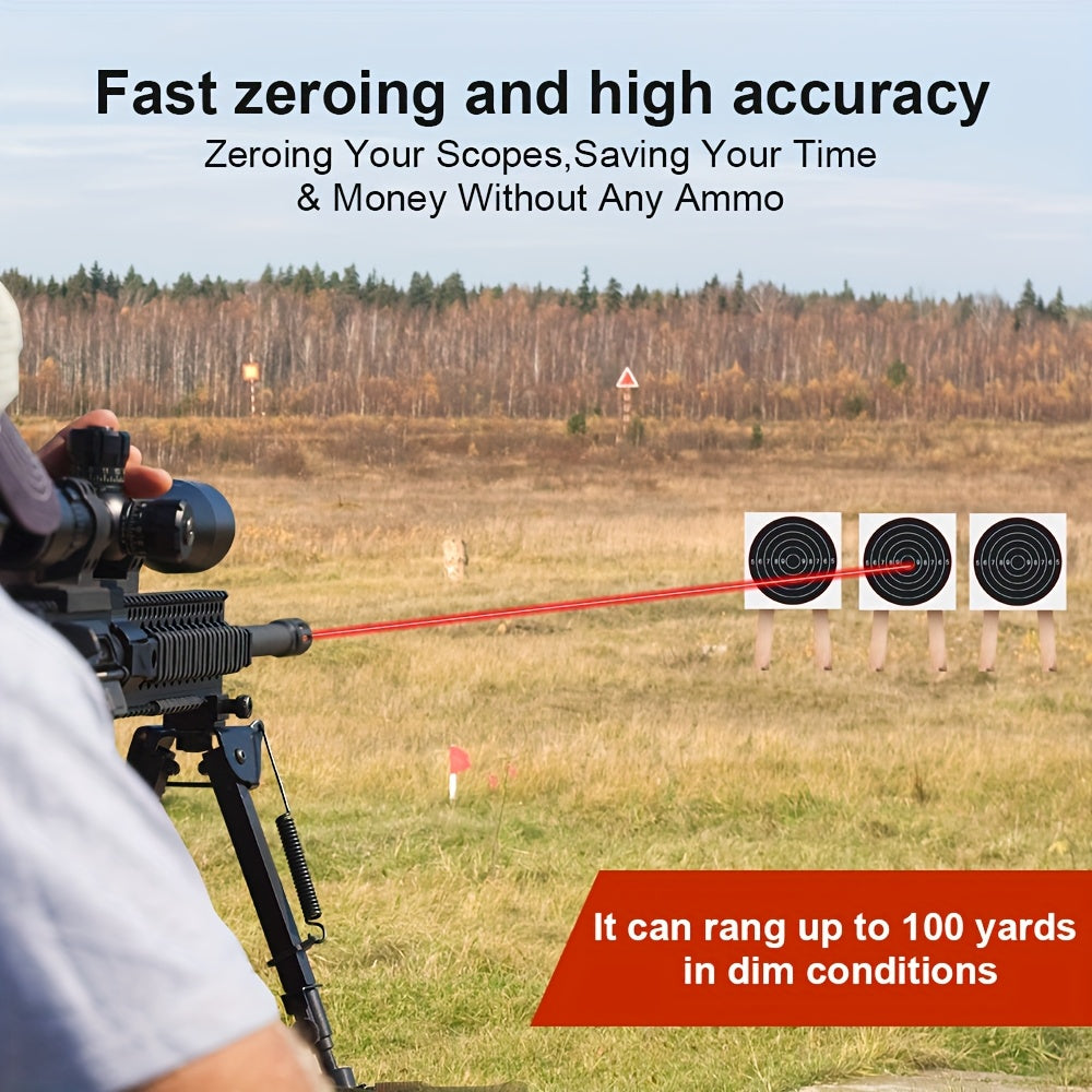 Laser Bore Sight Multi-Caliber Kit for 9mm 45ACP 223REM 308WIN 380ACP 38SPL 12GA – High-Precision Red Laser Boresighter for Rifles & Pistols, Easy Install, Includes 2 Battery Sets