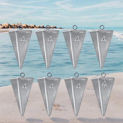 Pyramid Fishing Sinkers – Saltwater & Freshwater Surf Fishing Weights, Strong Hold in Current, Sizes 1oz to 10oz, Multi-Pack Tackle for Pompano, Bass, Drum & More