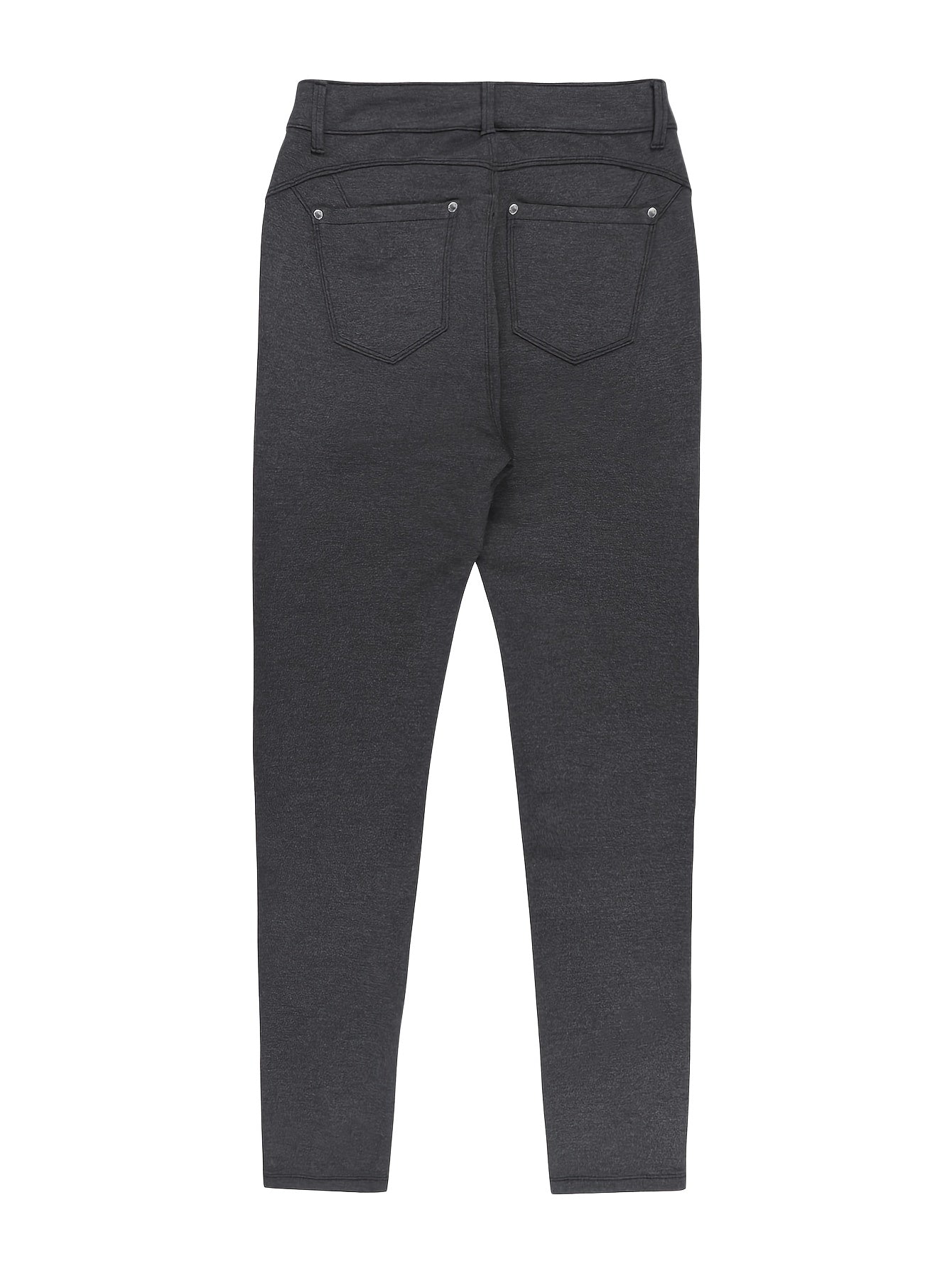 Women's High Waist Stretch Skinny Jeans Metal Button Street Style Slim Fit Denim Pants 10 Colors S-XXL Everyday Wear