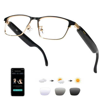 AI Smart Glasses Real-Time Translation 160+ Languages ChatGPT System Bluetooth 5.3 Built-in Mic Speaker – HD Voice Calls HiFi Music Smart Audio Glasses Unisex Men Women