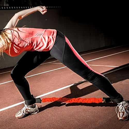 Boxing Resistance Band Set 12pcs 150lb Heavy-Duty | MMA Martial Arts Training Straps | Leg Arm Full Body Strength Speed Trainer | Home Gym Boxing Taekwondo Kickboxing | Black Red