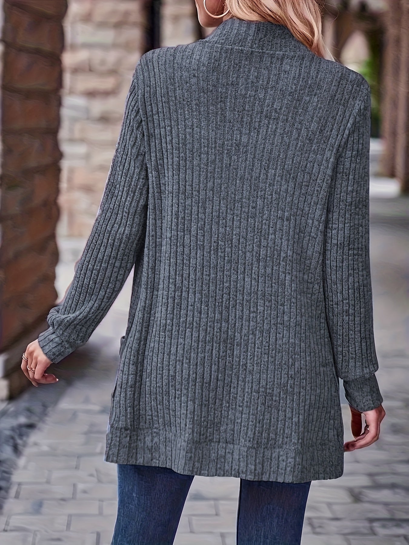 Women's Loose Casual Long Sleeve Blouse Solid Color Pocket Thread Splicing Relaxed Fit Top 10 Colors S-XXL Everyday Wear