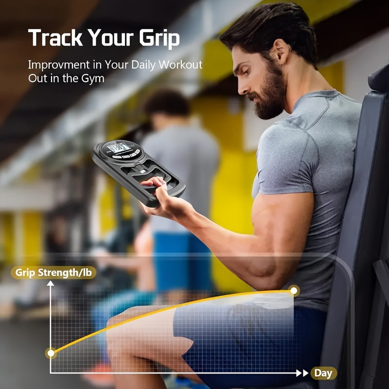 Digital Hand Grip Strength Tester – Hand Dynamometer 264 lbs / 120 kg Adjustable Grip Trainer for Sports Training, Fitness Testing, Physical Therapy & Rehabilitation, Men Women Athletes