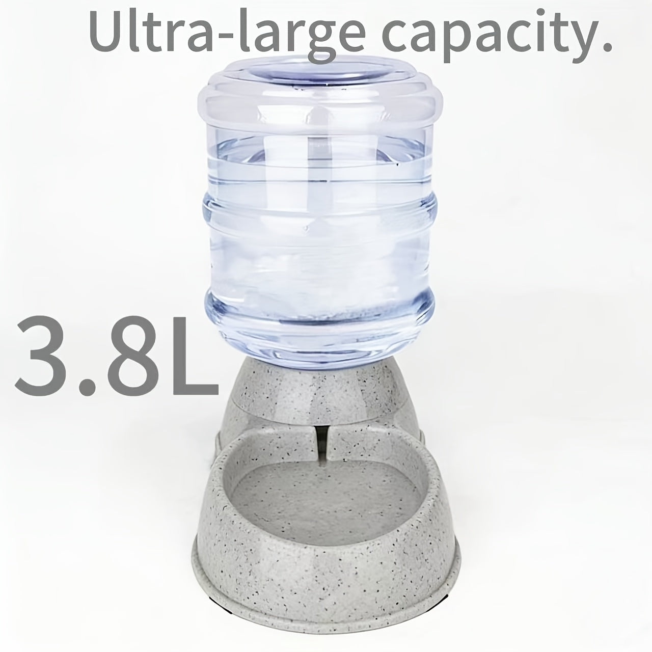 Automatic Gravity Dog Feeder and Water Dispenser 1 Gallon 3.8L - No Batteries Required, Durable PP Material, Suitable for Cats and Dogs Small Medium Pets, Hands-Free Gravity Feeding Station, Perfect Gift