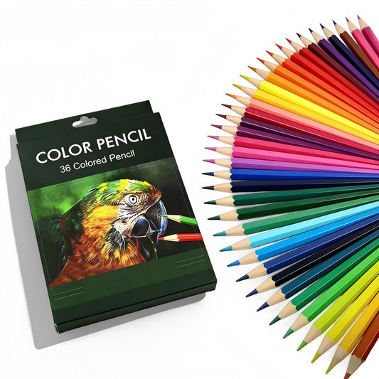 36 Oil-Based Colored Pencils Set Soft Core Vibrant Colors for Artists Adults Beginners Sketching Illustration Blending Shading Picture Books Drawing Supplies