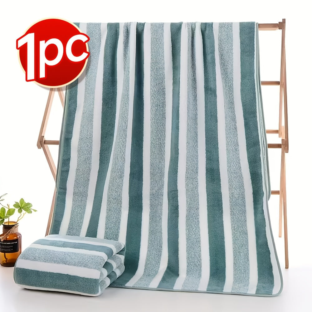 Striped Bath Towel Set Absorbent Quick-Dry Super Soft Skin-Friendly 27.6x55.1 Inch for Home Bathroom Beach – Available in 1 or 4 Pack Multiple Colors