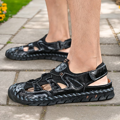Men's Closed Toe Water Sandals - Non-Slip Quick-Drying Sports Sandals for Beach, Walking and Outdoor Activities, Breathable Soft Sole, Available in 4 Colors, Sizes US 5 to 12.5