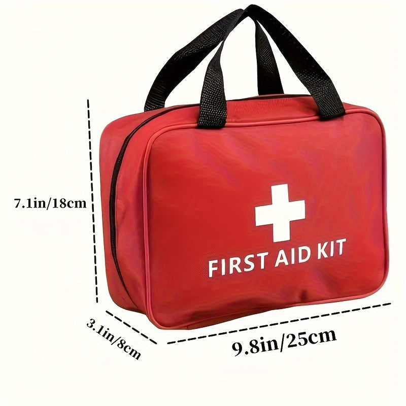 22-Piece Portable First Aid Kit for Car Travel Camping Hiking, Compact Emergency Medical Rescue Kit for Home Office Outdoor Adventures, Lightweight Zip Bag