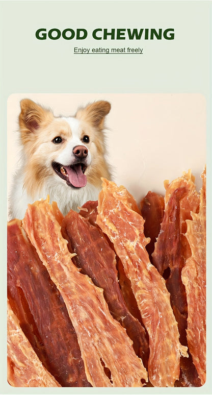 Chicken & Duck Jerky Pet Treats 105g – Grain-Free High Protein Healthy Snacks for Dogs & Cats, Chicken Breast Slices + Duck Jerky Combo, Dental Chews & Training Rewards for Puppies Kittens Adults
