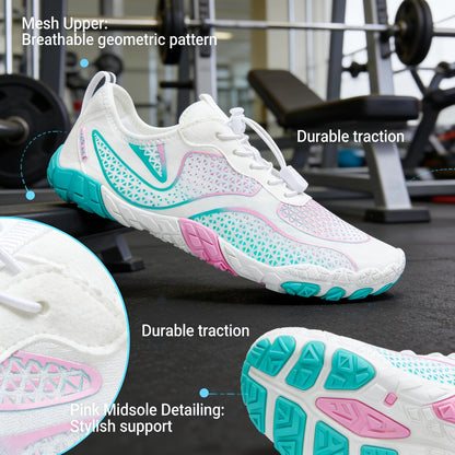 Women's Barefoot Water Shoes Wide Toe Box – Lightweight Non-Slip Breathable Aqua Shoes for Beach, Pool, Hiking & Walking, Athletic Minimalist Footwear US Size 6-11, Multiple Colors