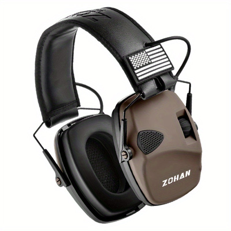 Electronic Shooting Ear Protection Earmuffs NRR 23dB – Noise Cancelling Hearing Protection with Sound Amplification, Adjustable Headband, ANSI Certified for Shooting, Hunting, Mowing & Industrial Use