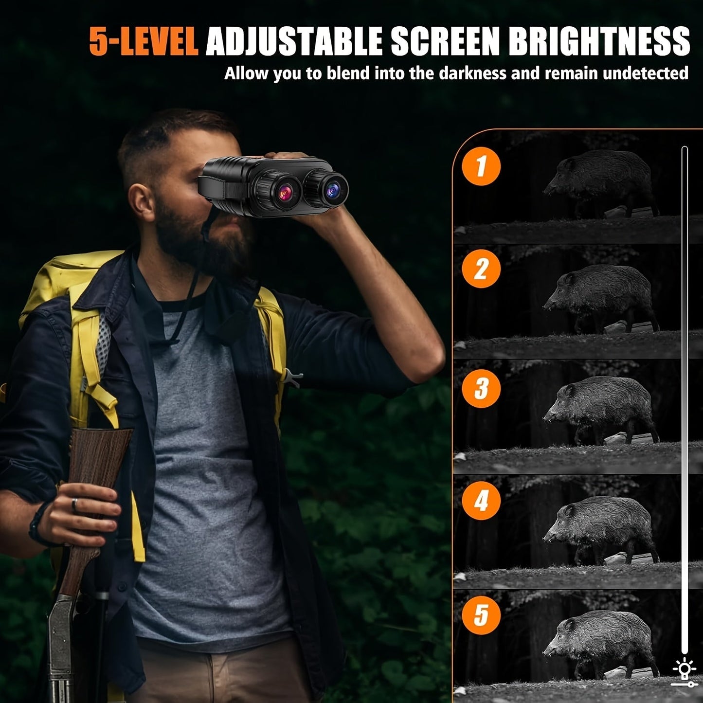 4K Night Vision Binoculars for Adults – 10x Digital Zoom, 2.8" HD Screen, 7-Level IR Illuminator, 12MP Photo & Video, Rechargeable – Perfect for Hunting, Boating & Outdoor Exploration, Gift for Men
