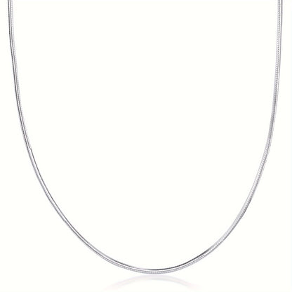 925 Sterling Silver Snake Chain Necklace for Women Men – Flexible Thin Serpentine Link Chain 1mm 2mm Unisex Minimalist Jewelry Gift 16 20 22 24 Inch