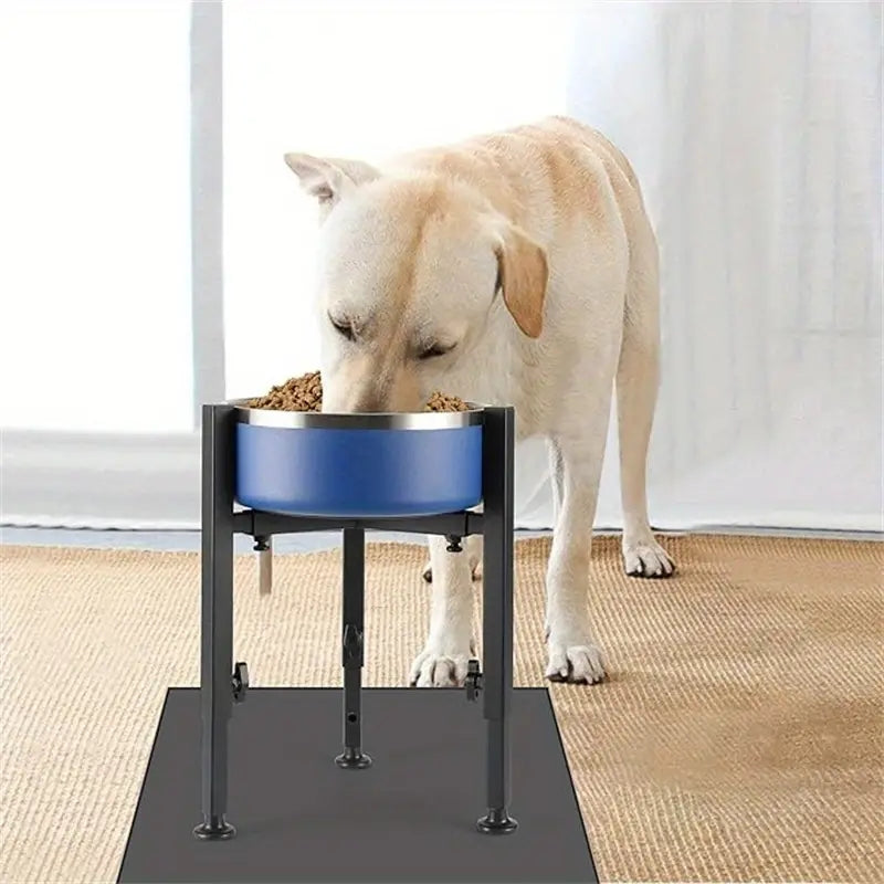 Adjustable Elevated Dog Bowl Stand for Medium & Large Dogs – Durable Metal Raised Feeder, Height 8.5–14.5 Inch, Fits 7–11 Inch Bowls, Anti-Slip Silent Felt Pads, Quick-Detach Travel Friendly